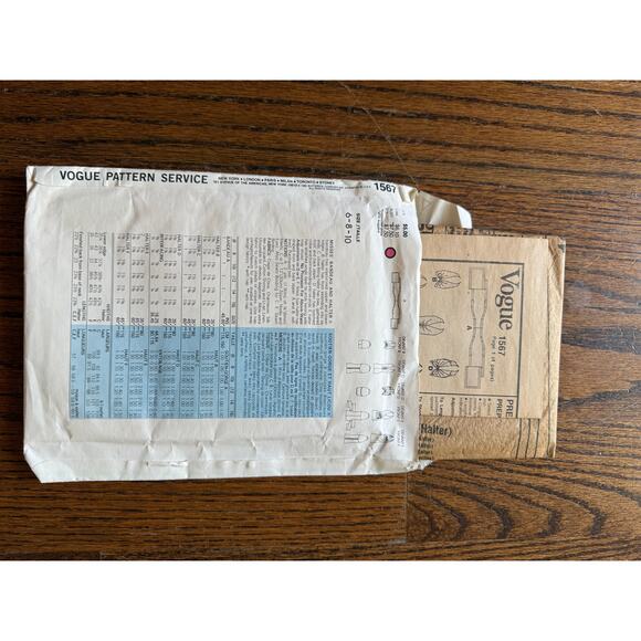 ---SOLD---UC FF Vogue 1567 Sewing Pattern Vintage 80s Summer Halter Bandeau Tops - Picture 4 of 6